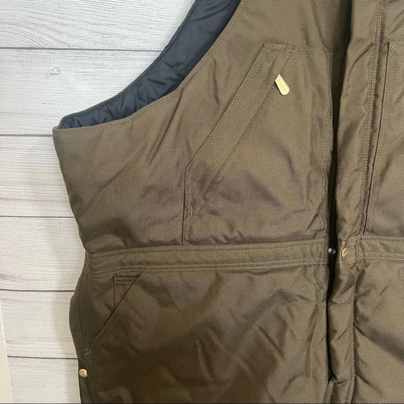 Carhartt Arctic Zip Front Bib-Overall Quilt Lined Size 50x30 Brown Model R33 - Picture 10 of 14